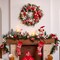 Large Lighted Outdoor Christmas Wreath (	Red/White) 4"D x 30"W x 30"H